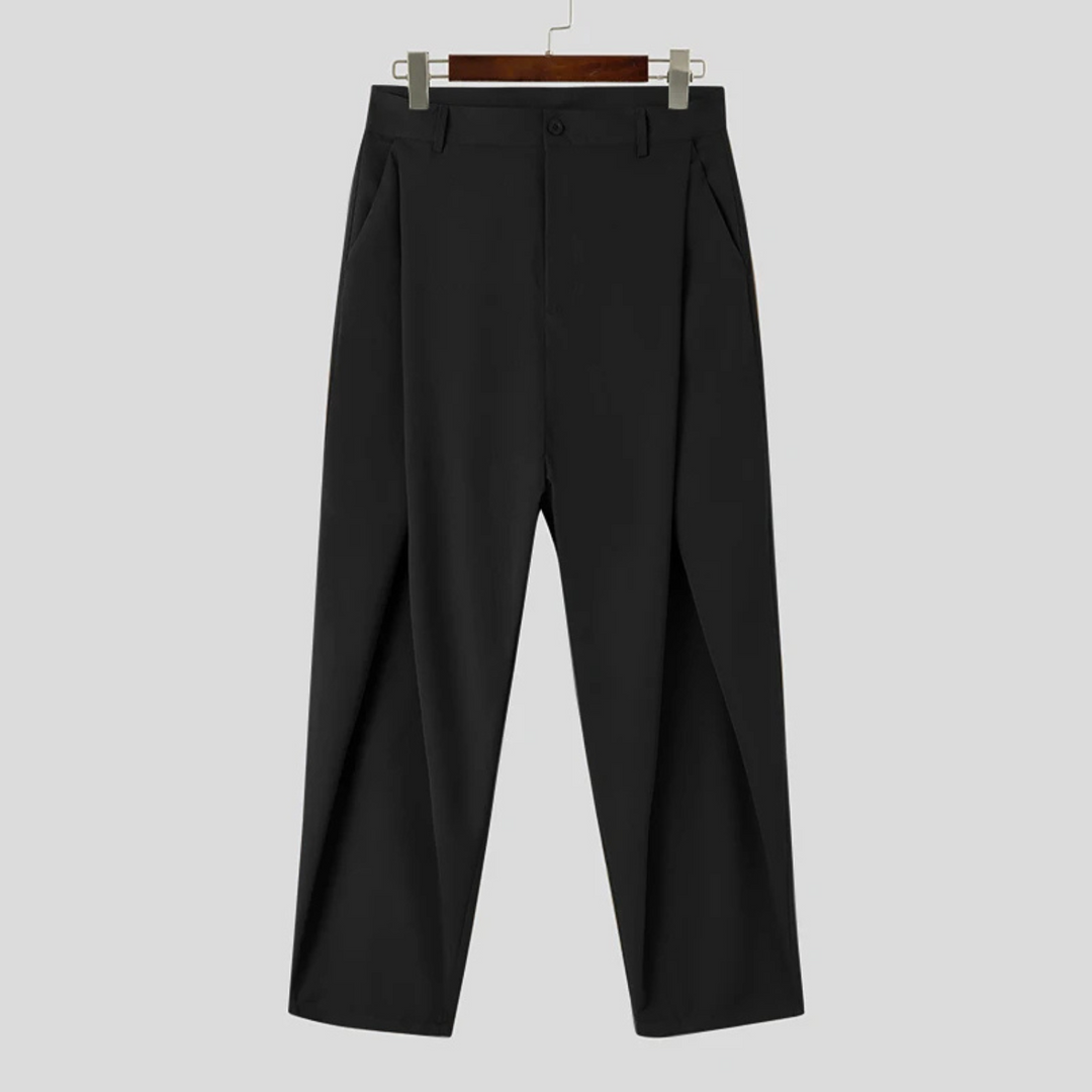 Mens Formal Trousers Classic Folded Fit - BritishMode