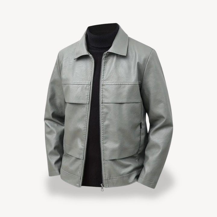 Mens Jacket Faux Leather Classic Fit - BritishMode