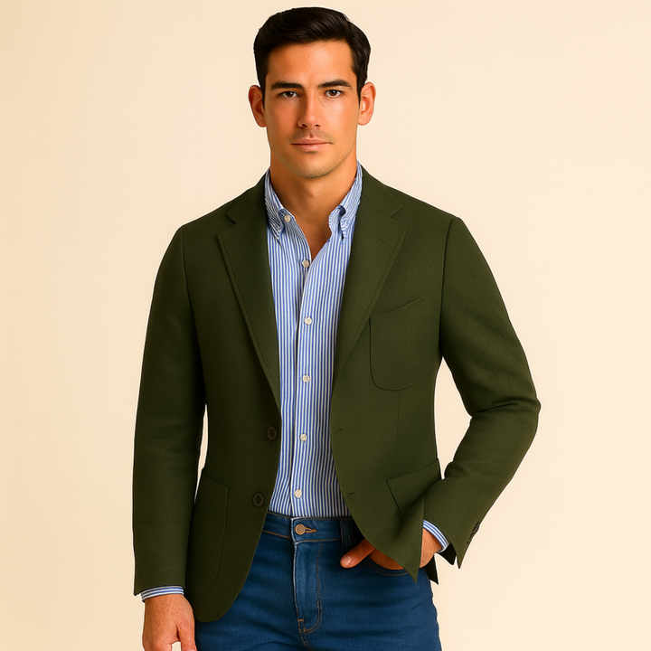 Mens Linen Blazer Formal Fit Wedding Guest