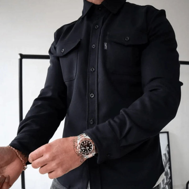 Mens Casual Overshirt Shirt Jacket Relaxed Fit