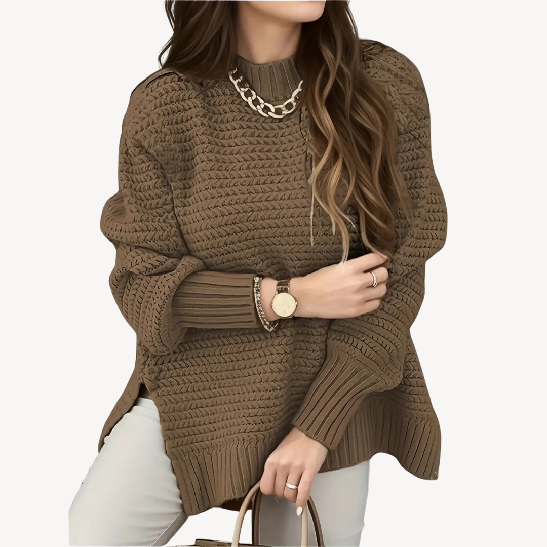 Womens Knit Sweater Textured Soft Fit - BritishMode