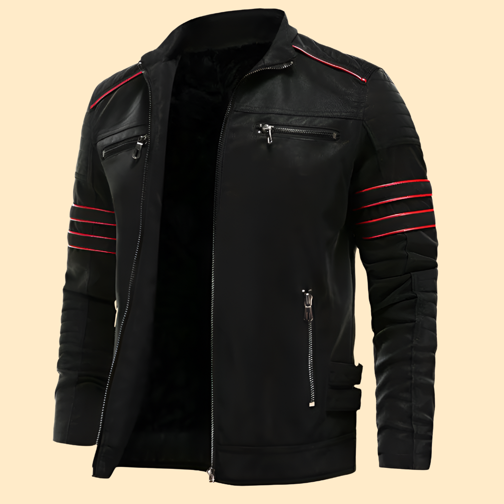 Mens Leather Jacket Classic Fit - BritishMode