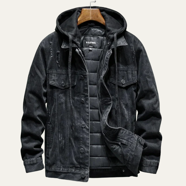 Mens Denim Jacket Distressed Fit - BritishMode