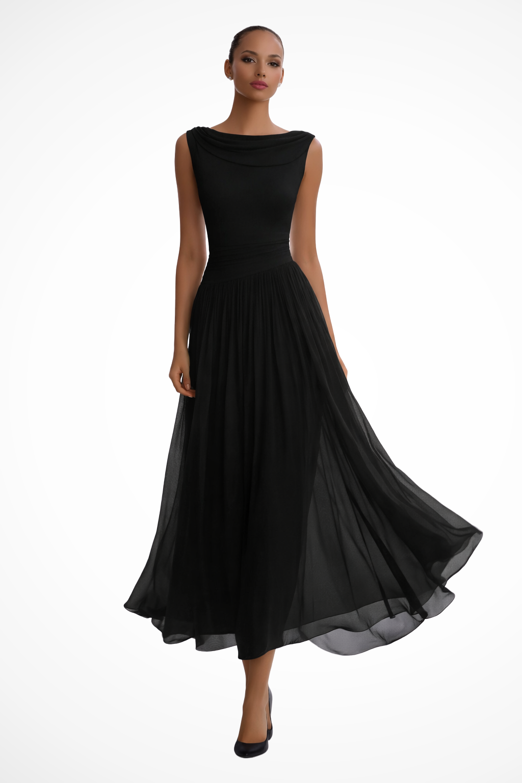 Womens Wedding Guest Dress Soft Fabric Elegant Fit