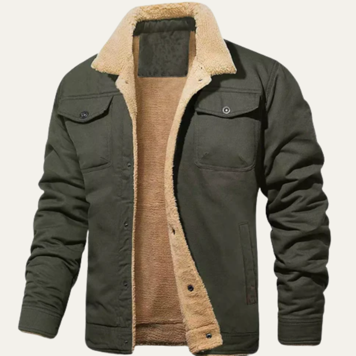 Mens Trucker Jacket with Sherpa Collar