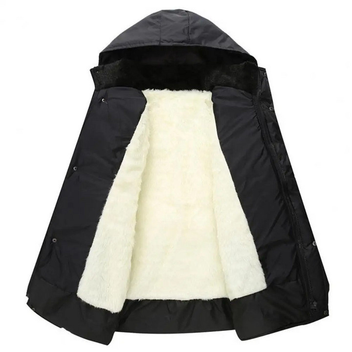 Mens Padded Hooded Jacket Insulated Warm Fit - BritishMode