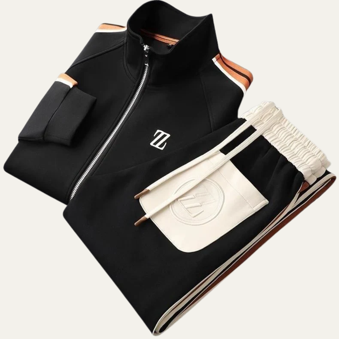 Mens Tracksuit Set Polyester Comfortable Fit
