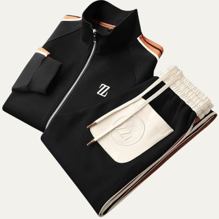 Mens Tracksuit Set Polyester Comfortable Fit