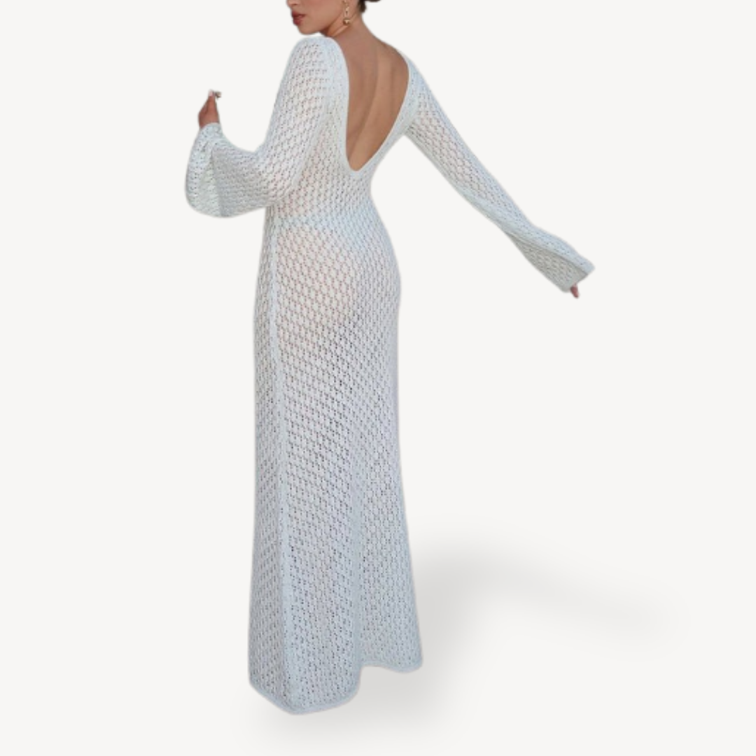 Womens Knit Maxi Dress Beach Coverup Relaxed Fit