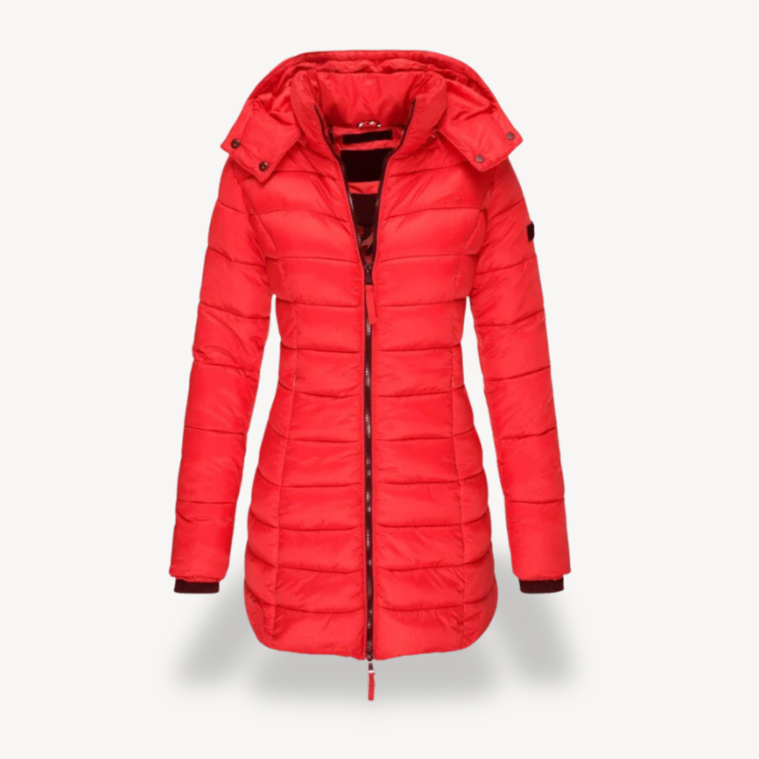 Womens Puffer Jacket Insulated Hooded Fit