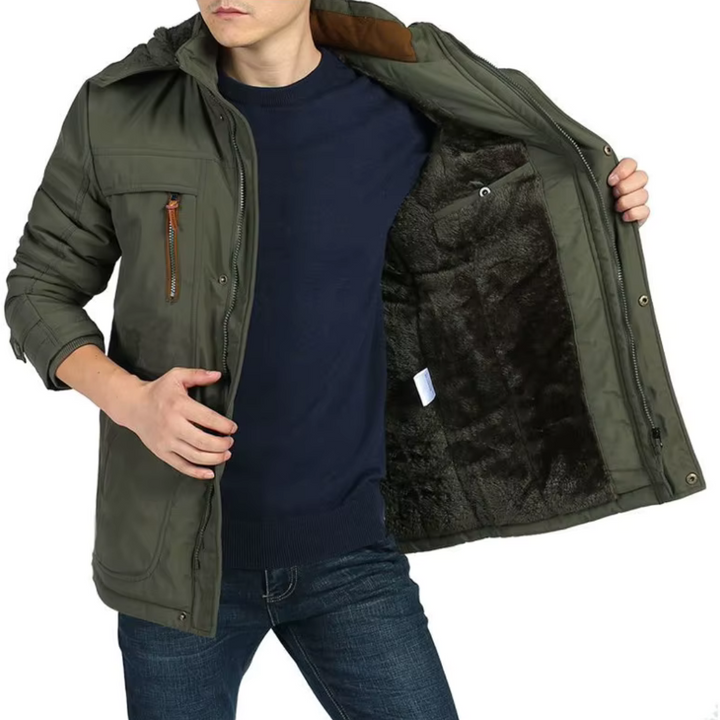 Mens Winter Coat with Hooded Design