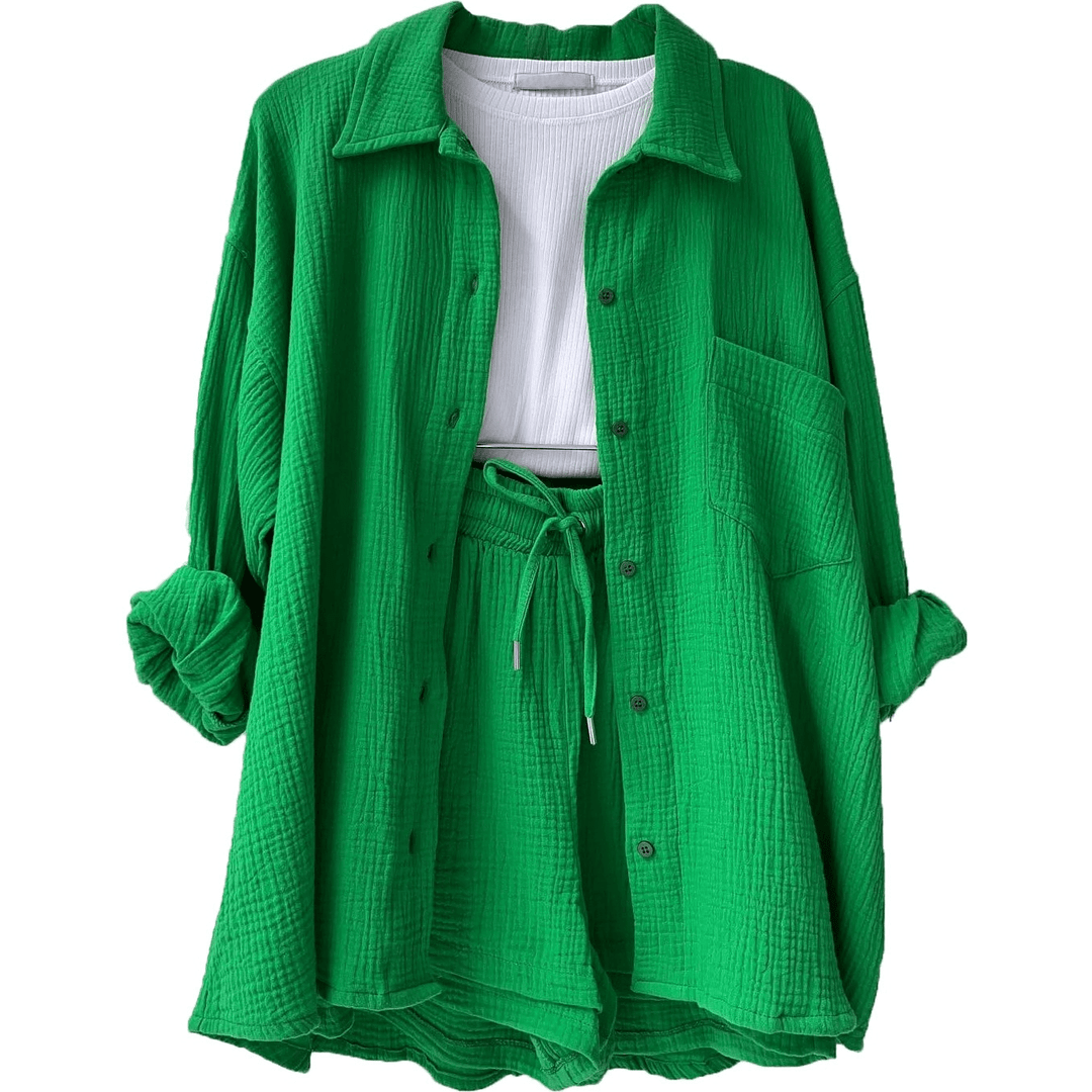 Womens Relaxed Fit Outfit Set Lightweight Spring Style