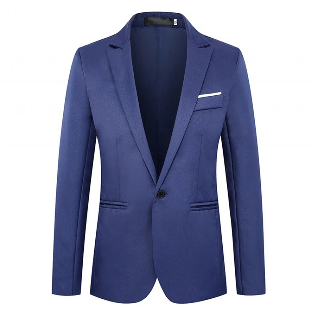 Mens Blazer Classic Fit One Button - BritishMode