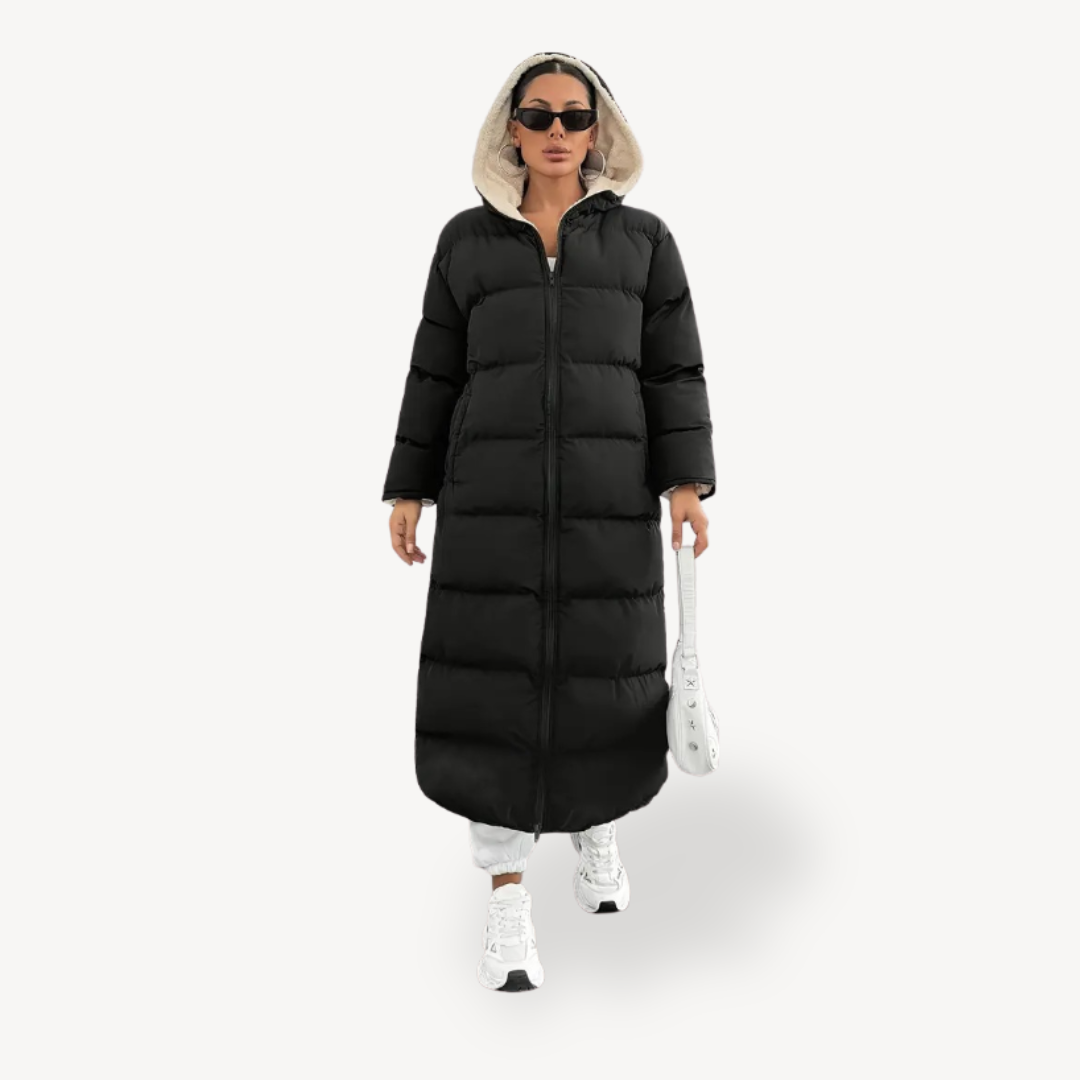 Womens Hooded Puffer Coat Insulated Warm Fit - BritishMode