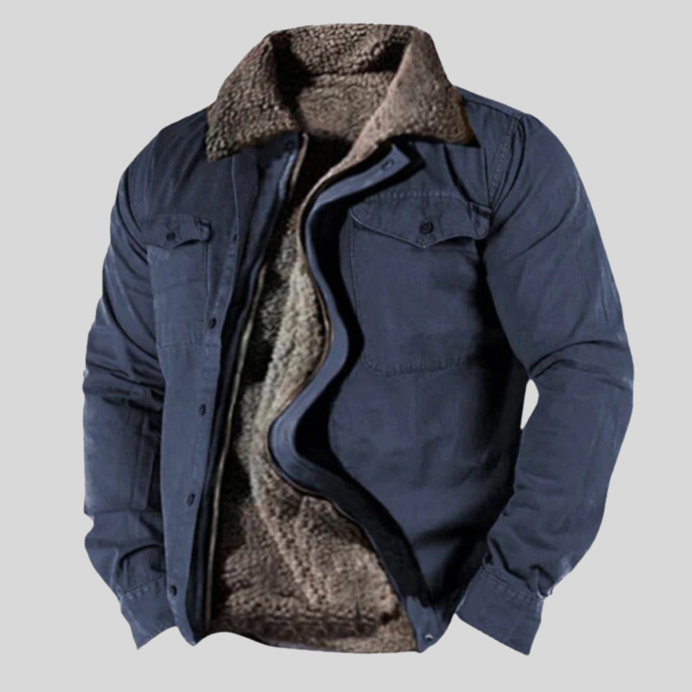 Mens Workwear Jacket with Sherpa Collar