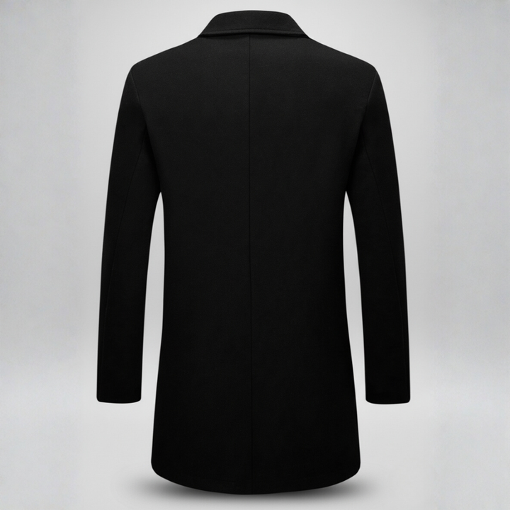 Mens Wool Overcoat Double-Breasted Fit