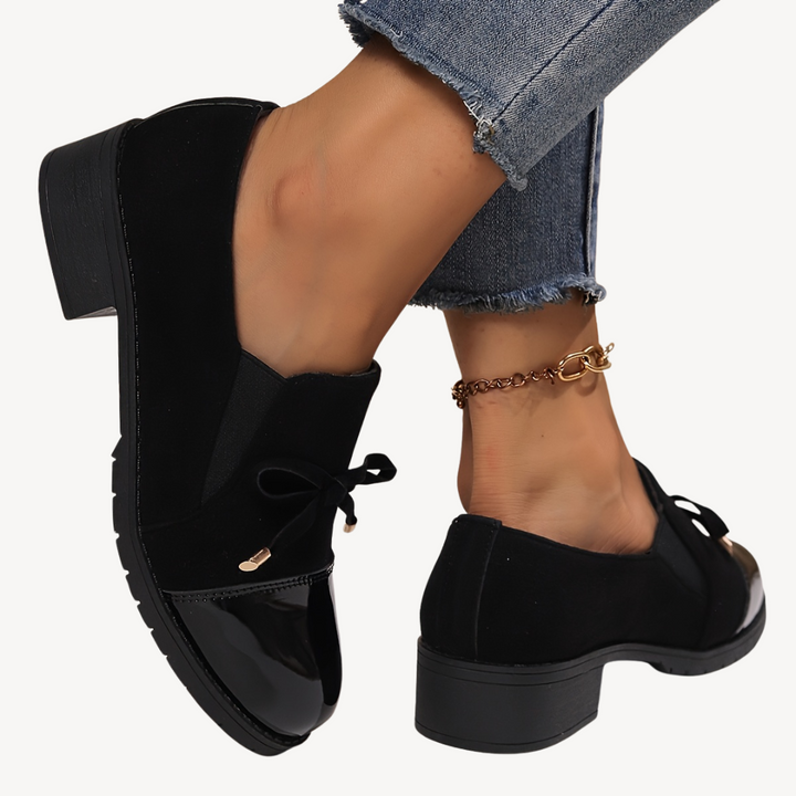 Womens Orthopedic Slip-On Loafers Bow Detail