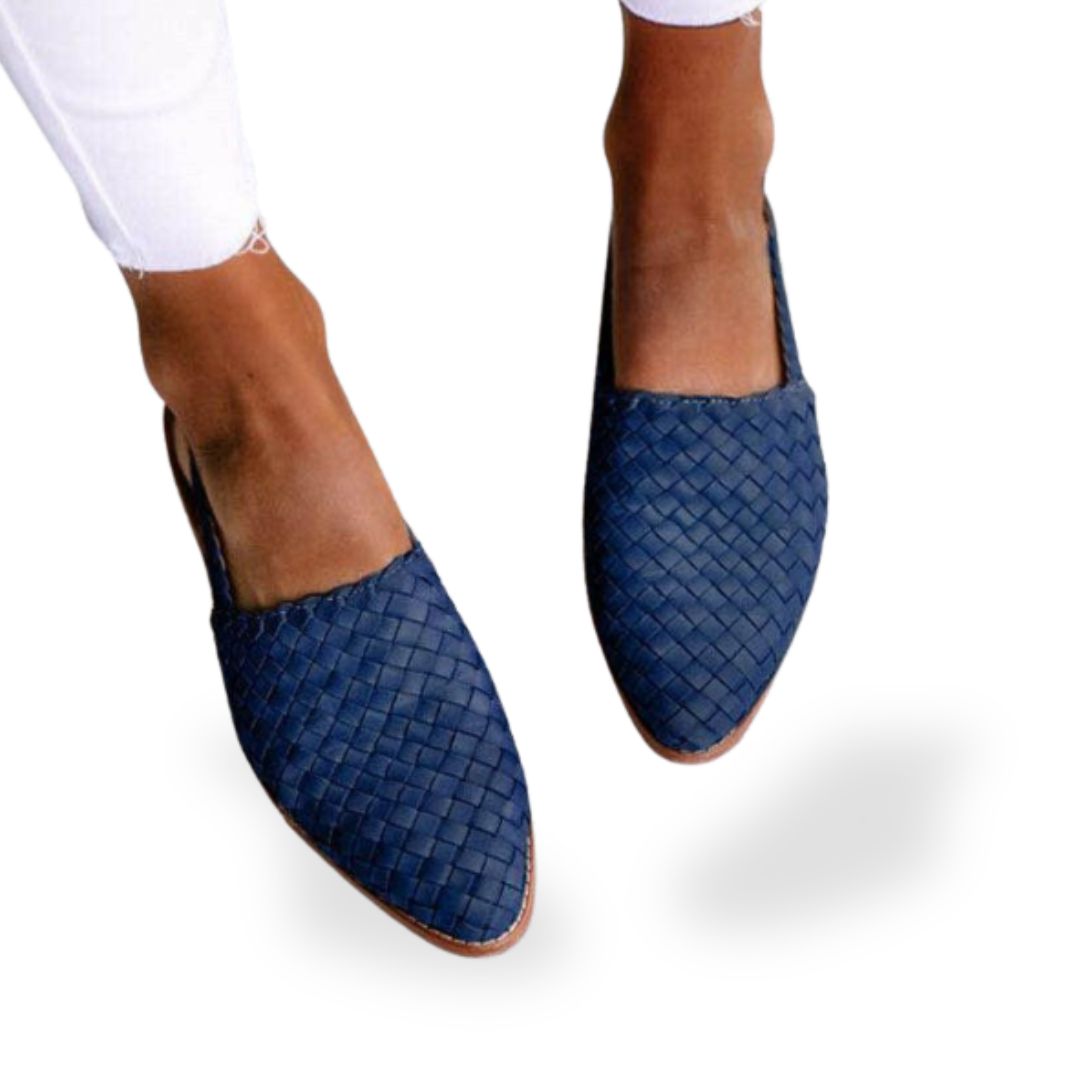 Womens Orthopedic Flats Woven Pointed Toe