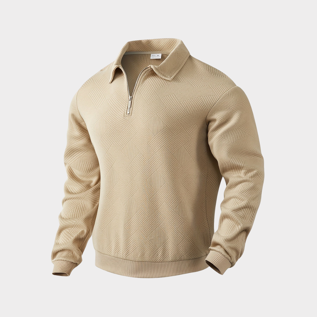 Mens Quarter Zip Sweater Stylish Fit - BritishMode