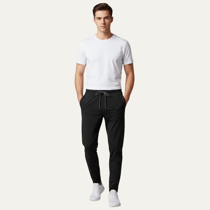 Mens Casual Pants Lightweight Tapered Fit - BritishMode