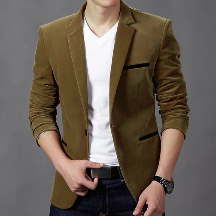 Mens Tailored Jacket One Button Classic Fit - BritishMode