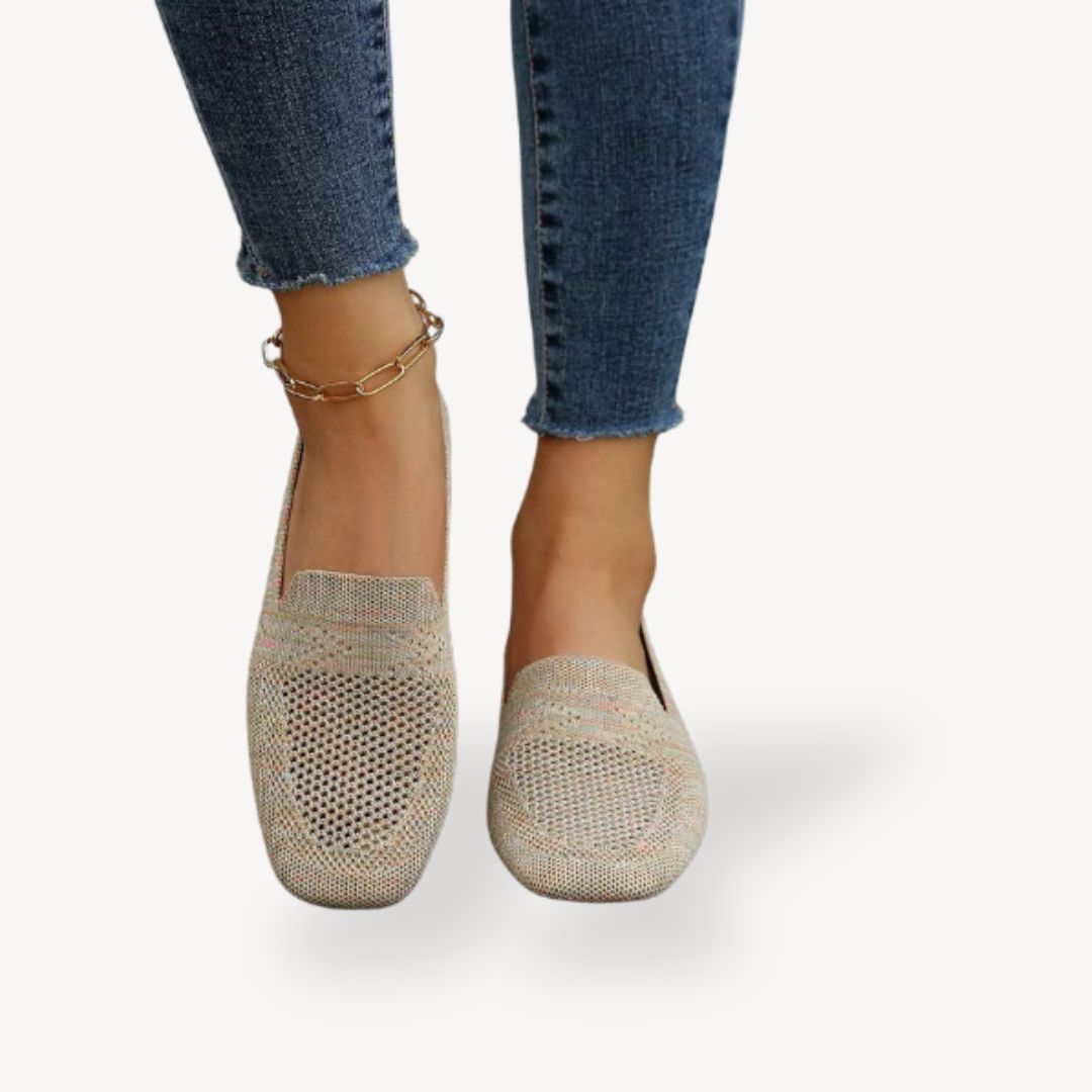 Womens Orthopedic Knitted Slip-On Loafers
