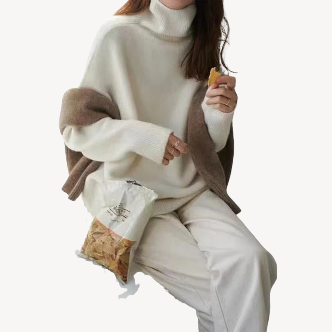 Womens Ribbed Knit Sweater Crewneck Soft Fit