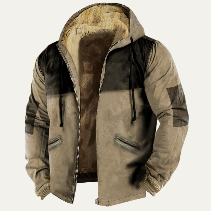 Mens Hooded Parka Jacket Sherpa Lined Rugged Fit - BritishMode