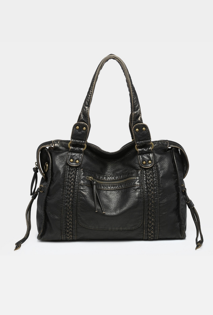 Womens Vintage Leather Shoulder Bag Classic Style - BritishMode