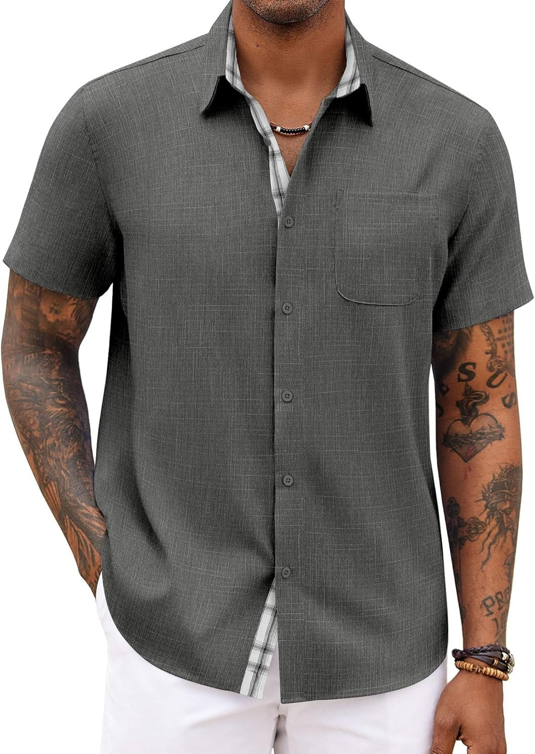 Mens Casual Beach Shirt Relaxed Fit