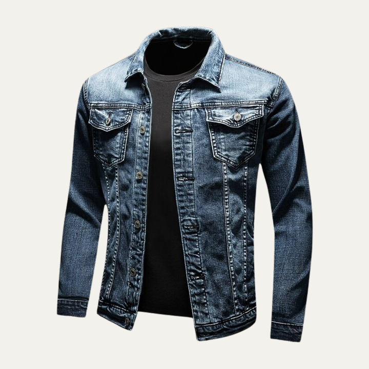 Mens Denim Jacket Classic Trucker Fit - BritishMode