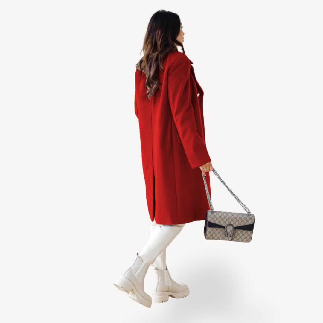 Womens Wool Coat Double-Breasted Classic Fit