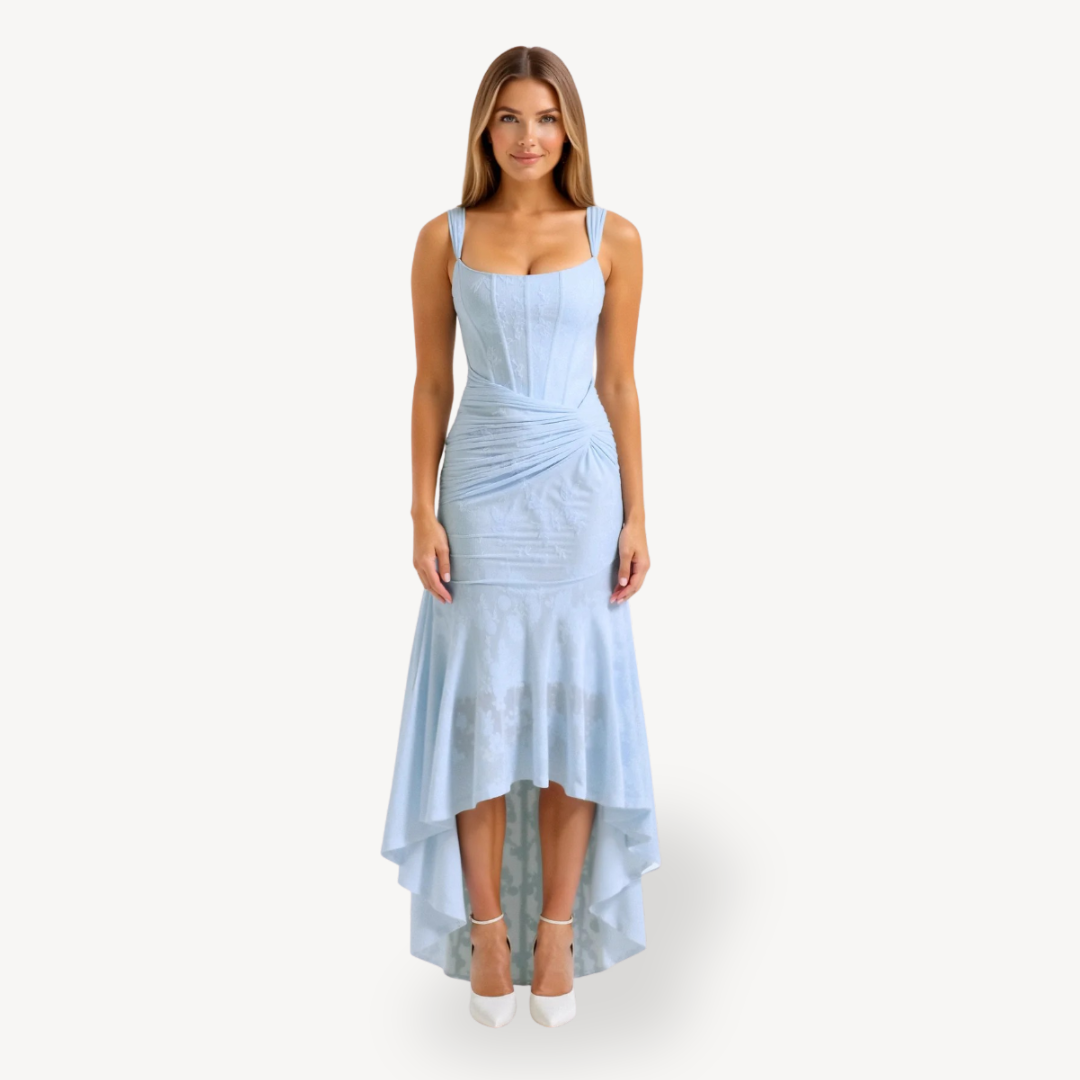 Womens Corset Bustier Dress Fishtail Maxi Style