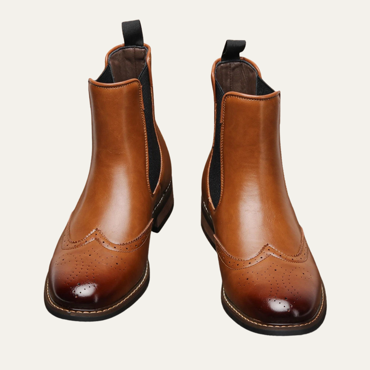 Mens Chelsea Boots Leather Classic Slip-On - BritishMode