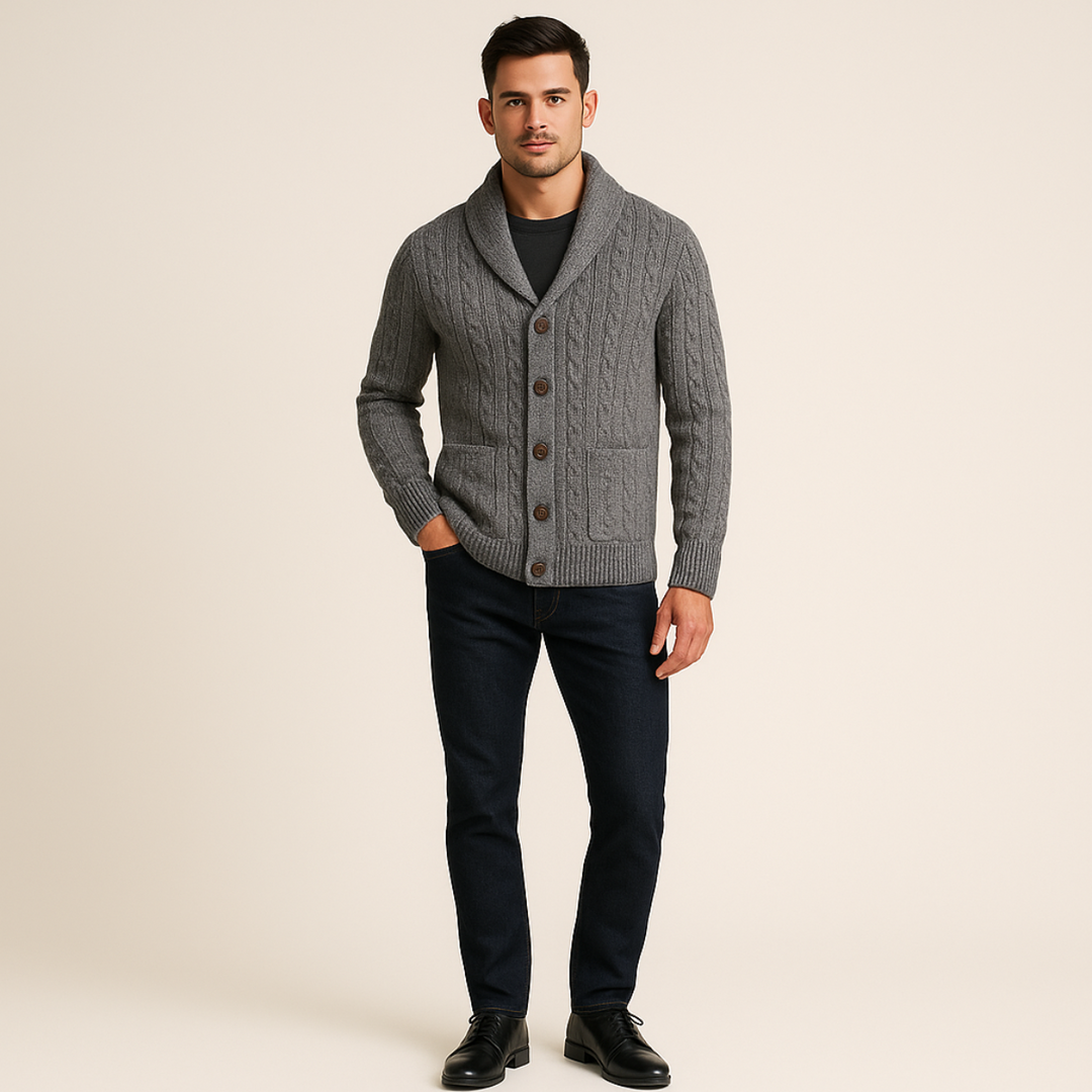 Mens Cashmere Cardigan Classic Fit