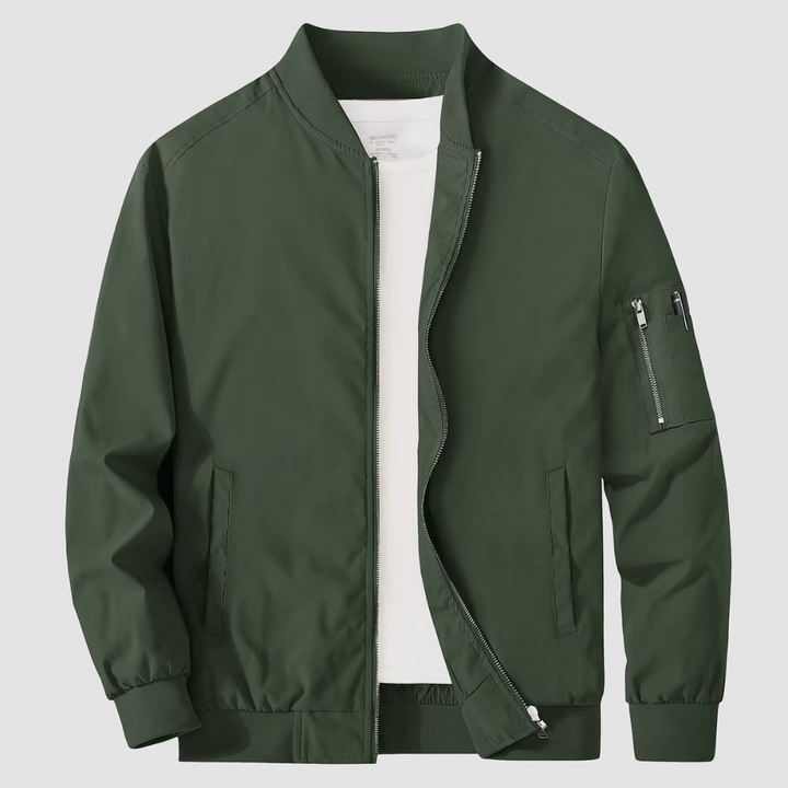 Mens Bomber Jacket Full Zipper Classic Fit