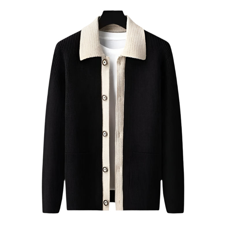 Mens Cardigan with Pockets Elegant Fit