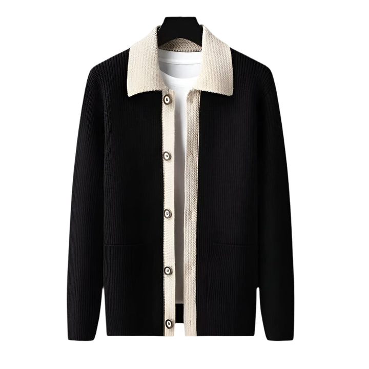 Mens Cardigan with Pockets Elegant Fit