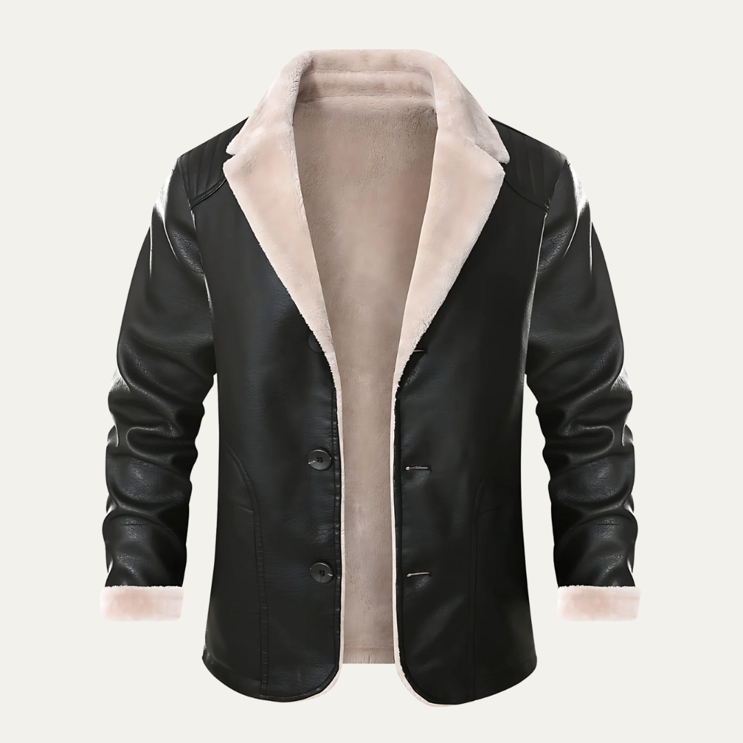 Mens Blazer Jacket Faux Shearling Lined Regular Fit - BritishMode