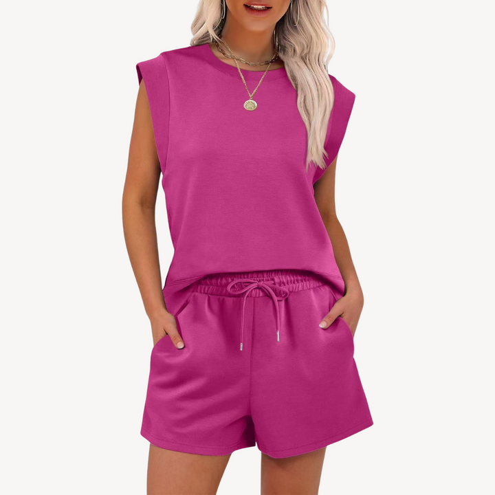 Womens Cotton Shorts Set Casual Fit