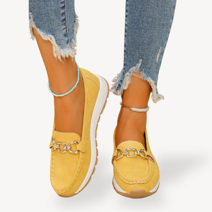 Womens Orthopedic Loafers Suede Platform