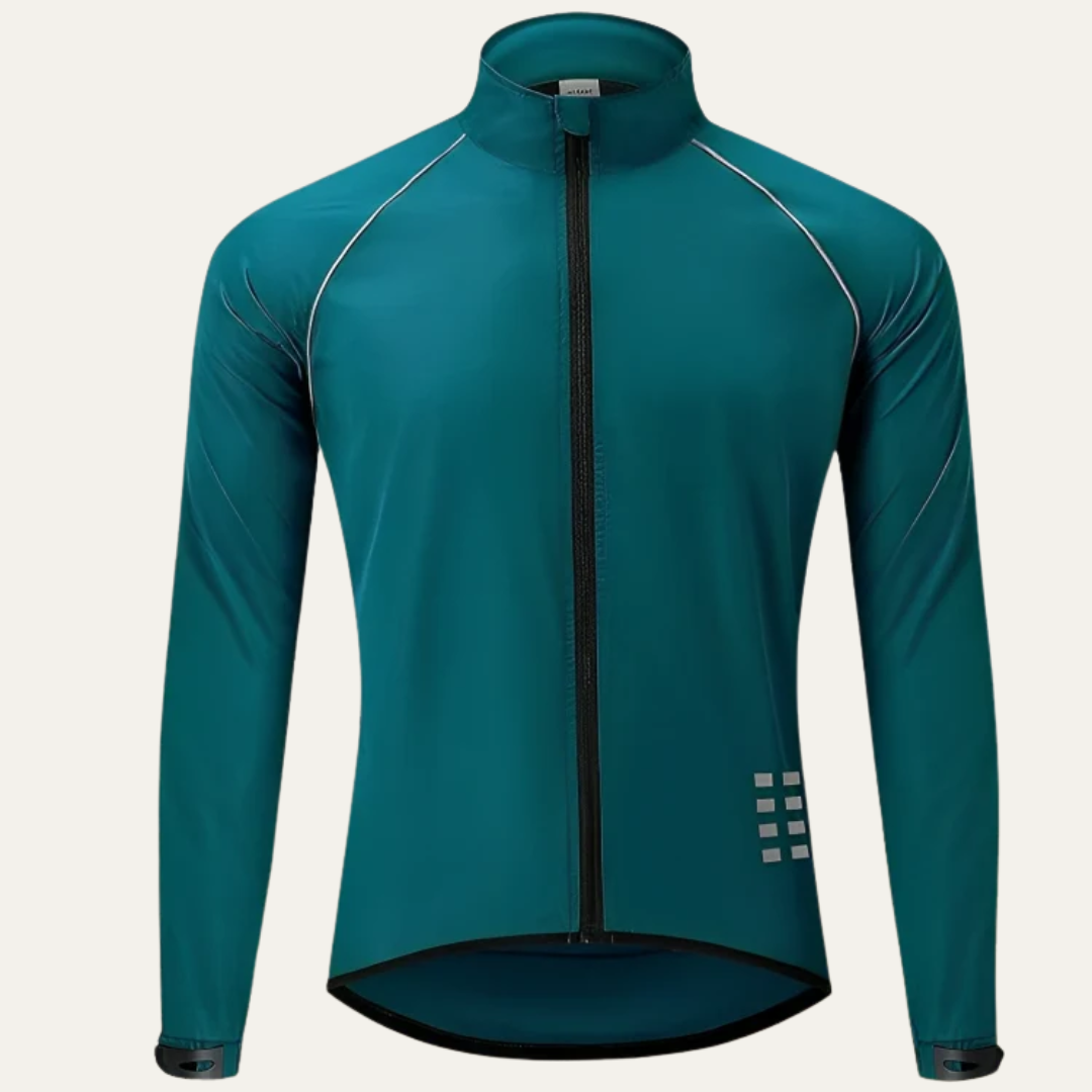 Mens Cycling Jacket Reflective High Collar Full Zip