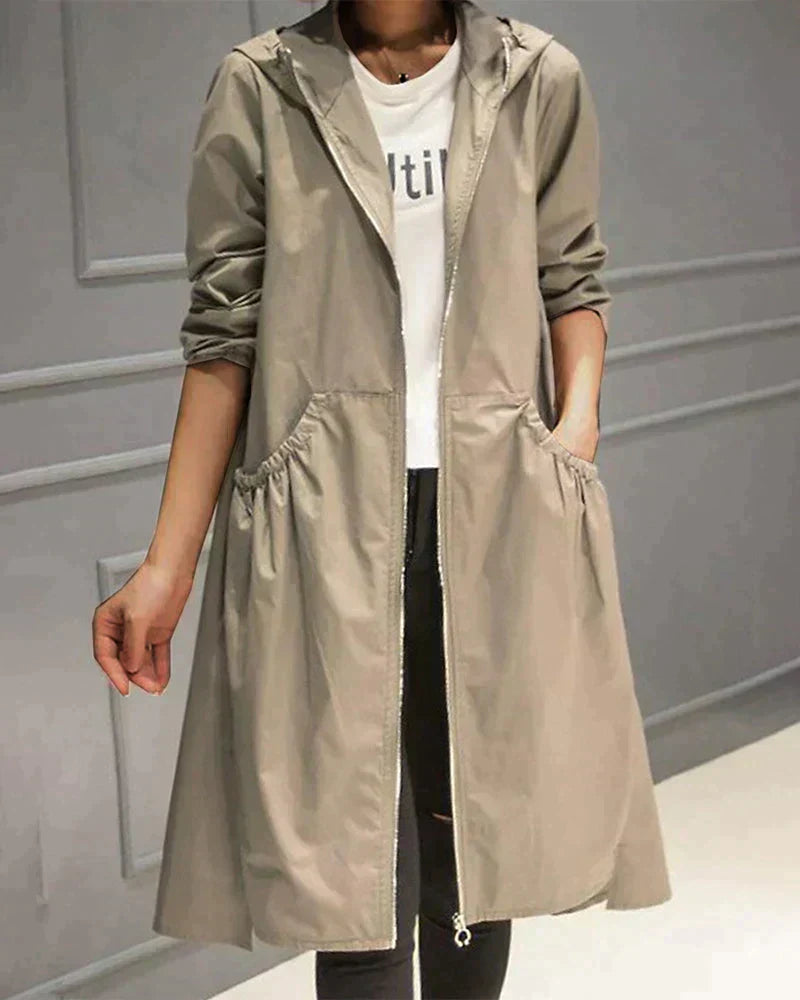 Womens Slim Fit Hoodie Coat