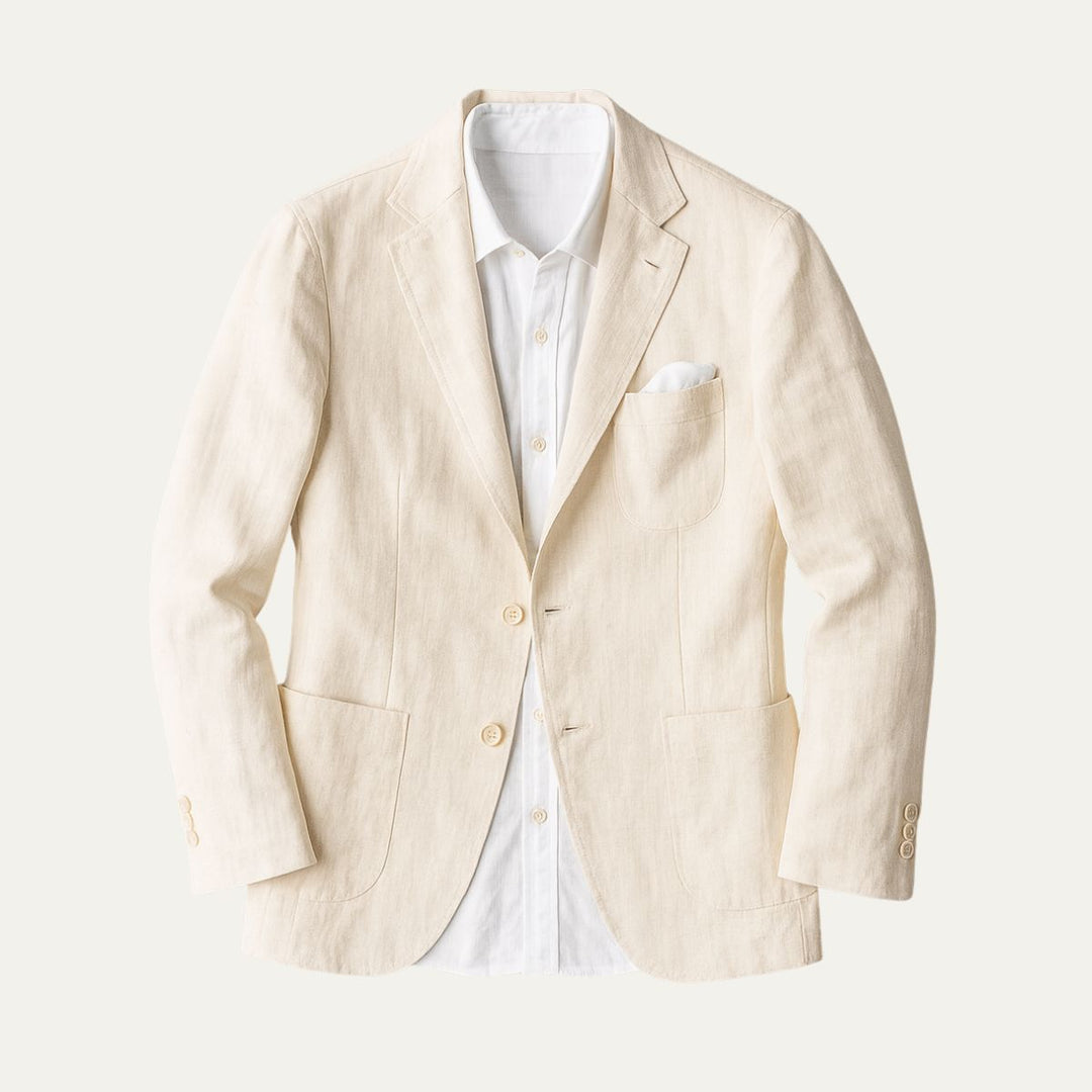 Mens Linen Blazer Formal Fit Summer Wedding Guest