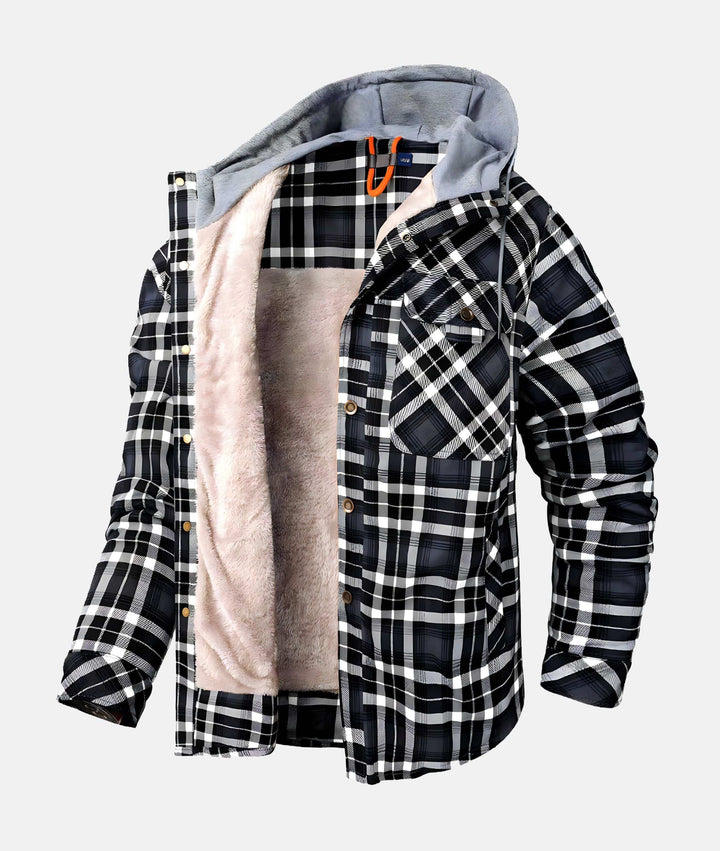 Mens Flannel Jacket Warm Insulated Winter - BritishMode