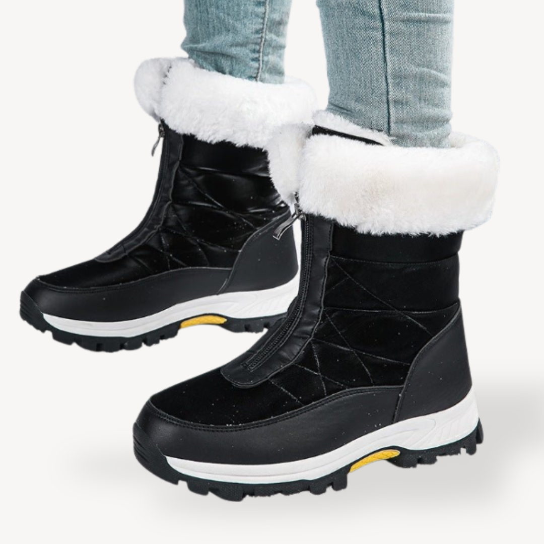 Womens Snow Boots Faux Fur Lined Orthopedic - BritishMode