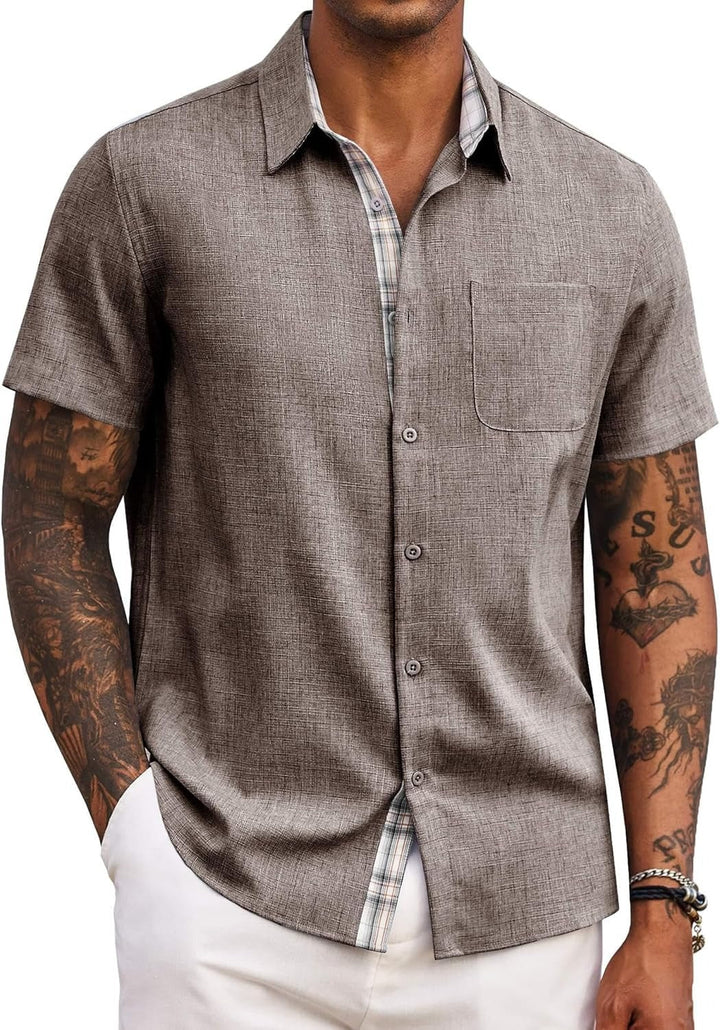 Mens Casual Beach Shirt Relaxed Fit
