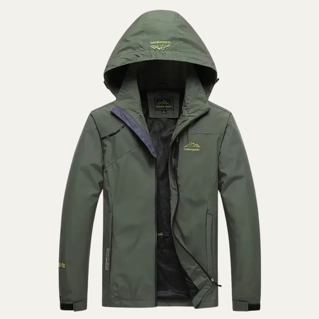 Mens Waterproof Technical Rain Jacket Windbreaker - BritishMode