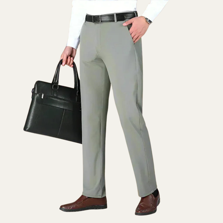 Mens Dress Trousers Tailored Straight Leg