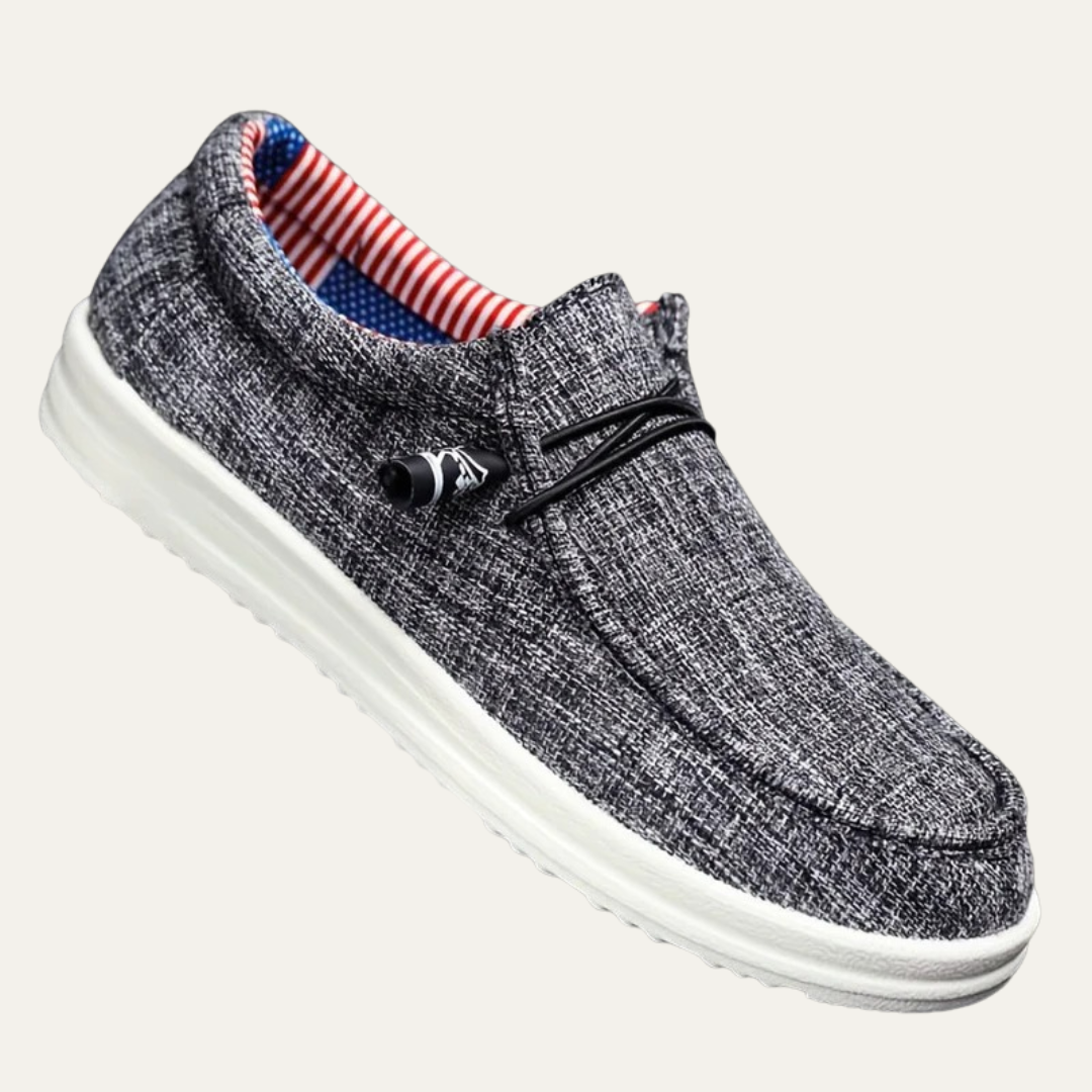 Mens Casual Slip-On Shoes Textile Moc Toe